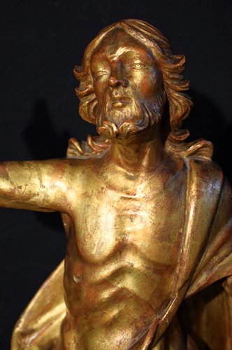 "Risen Christ" Golden wooden sculpture